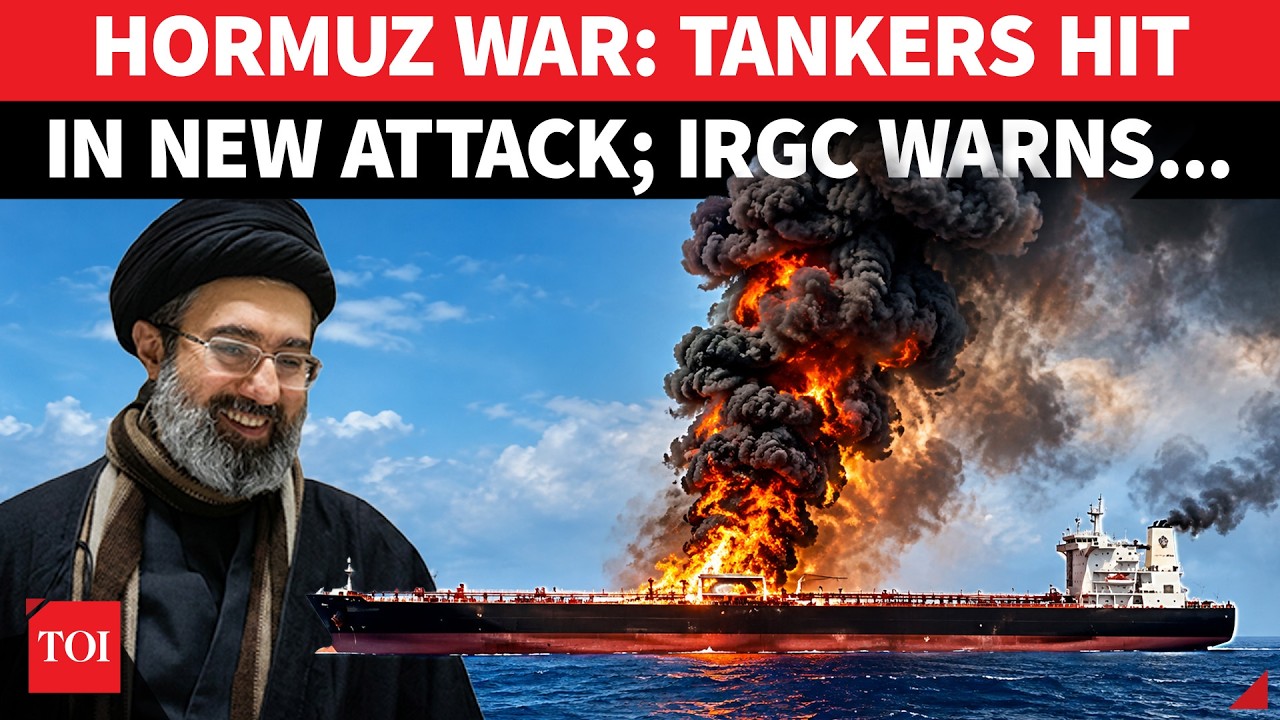 HORMUZ IN FLAMES: Tanker Hit By &lsquo;Mystery Projectile&rsquo;; HIGH ALERT For Ships Near Iran | Watch