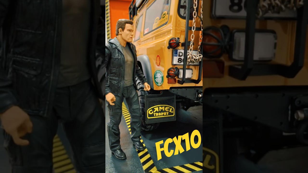 RC fms fcx10 scale 1/10 garage mud flap installation 