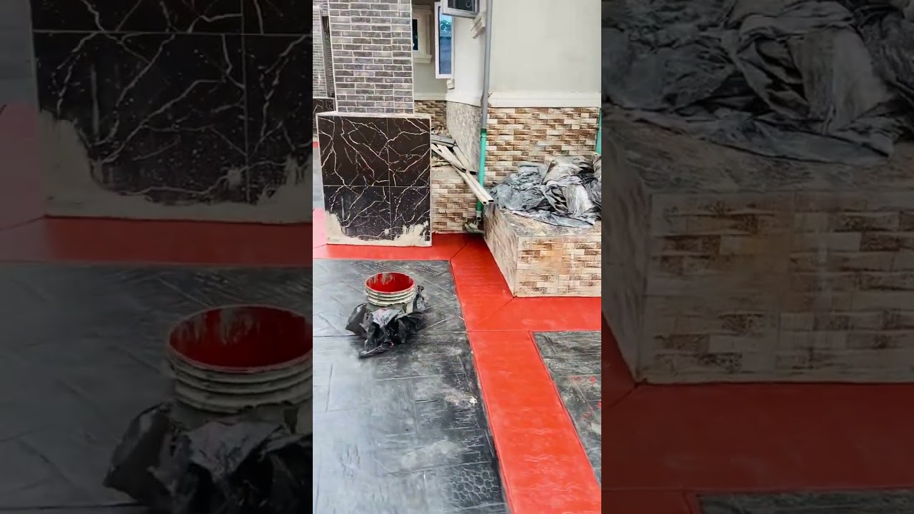 @Decorative stamp concrete finishing