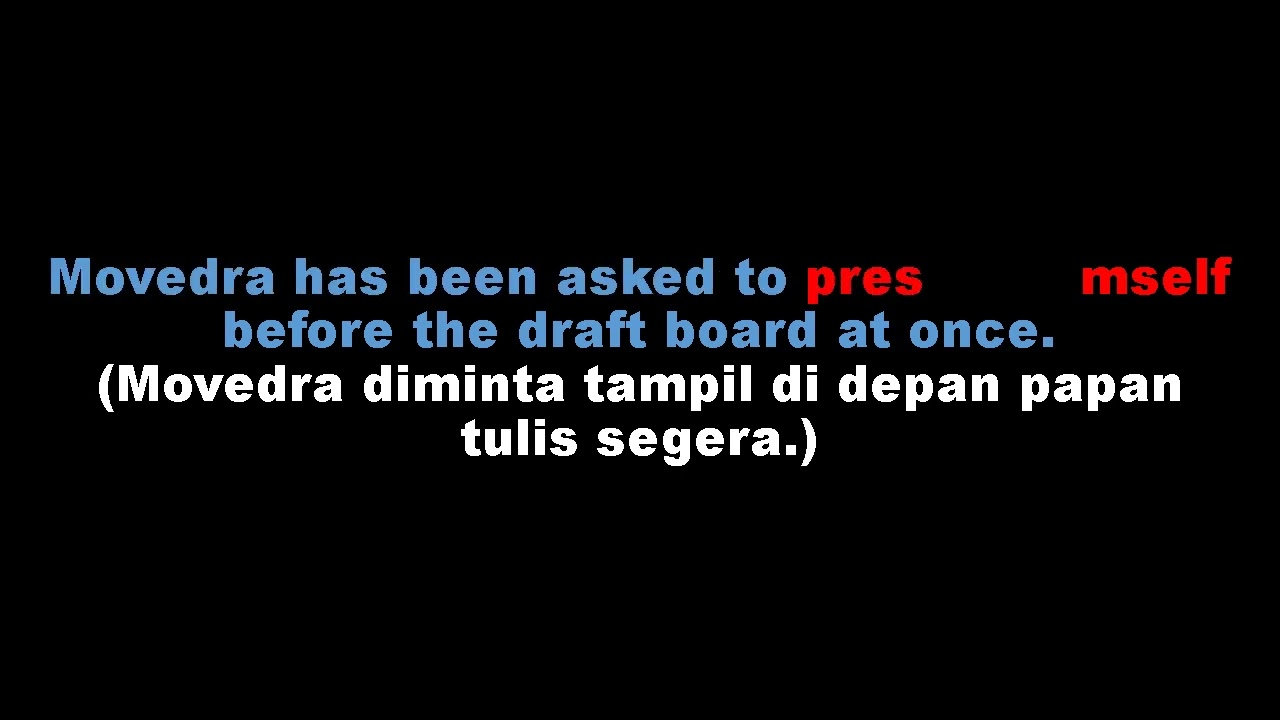 Idiom ; present oneself