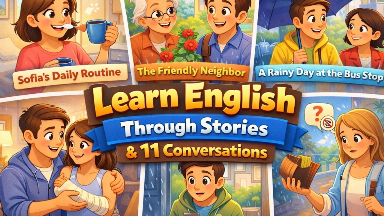 1 Hour English Listening Practice | 11 Real-Life Stories | Everyday English Conversations