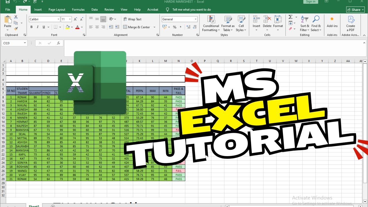 Complete MS Excel Tutorial for Beginners | Learn Excel Step by Step//#foryou  #excel #excelformulas