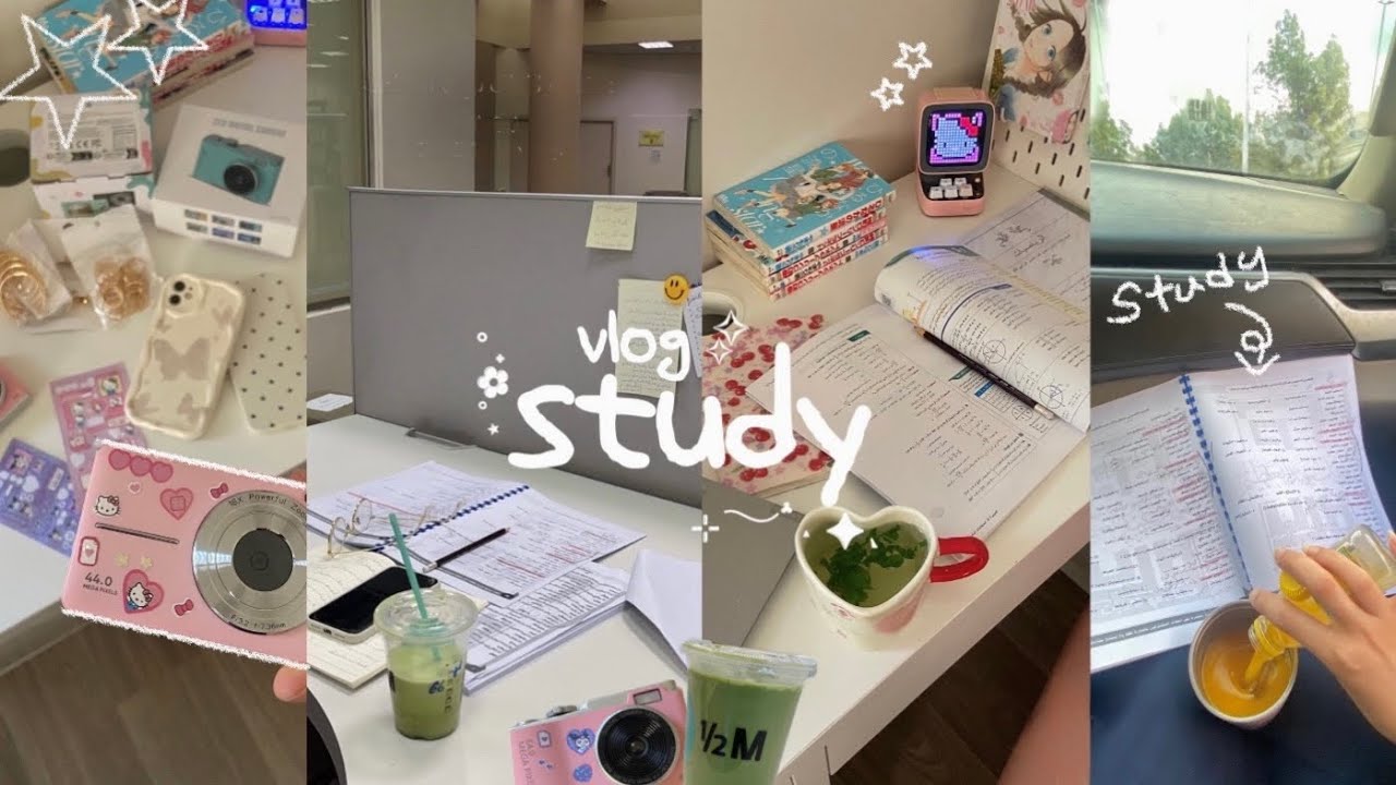 STUDY VLOG ✐ᝰ productive days , cafe, new camera , (senior year) ʚɞ ⁺˖ 📅