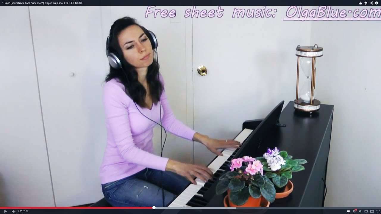 "Time" (soundtrack from "Inception") played on piano + SHEET MUSIC