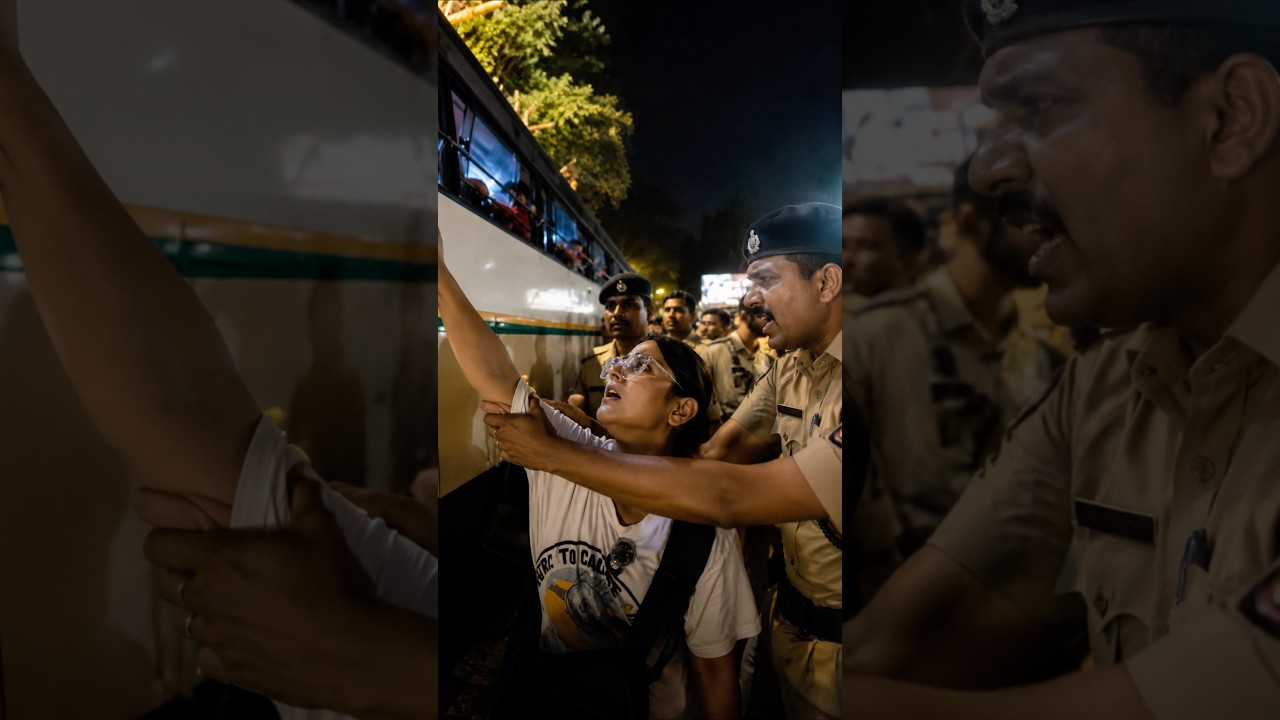 Police Misbehave with girl. #jantarmantar #protest #girl #news #livenews #fyp #viral #like #sad