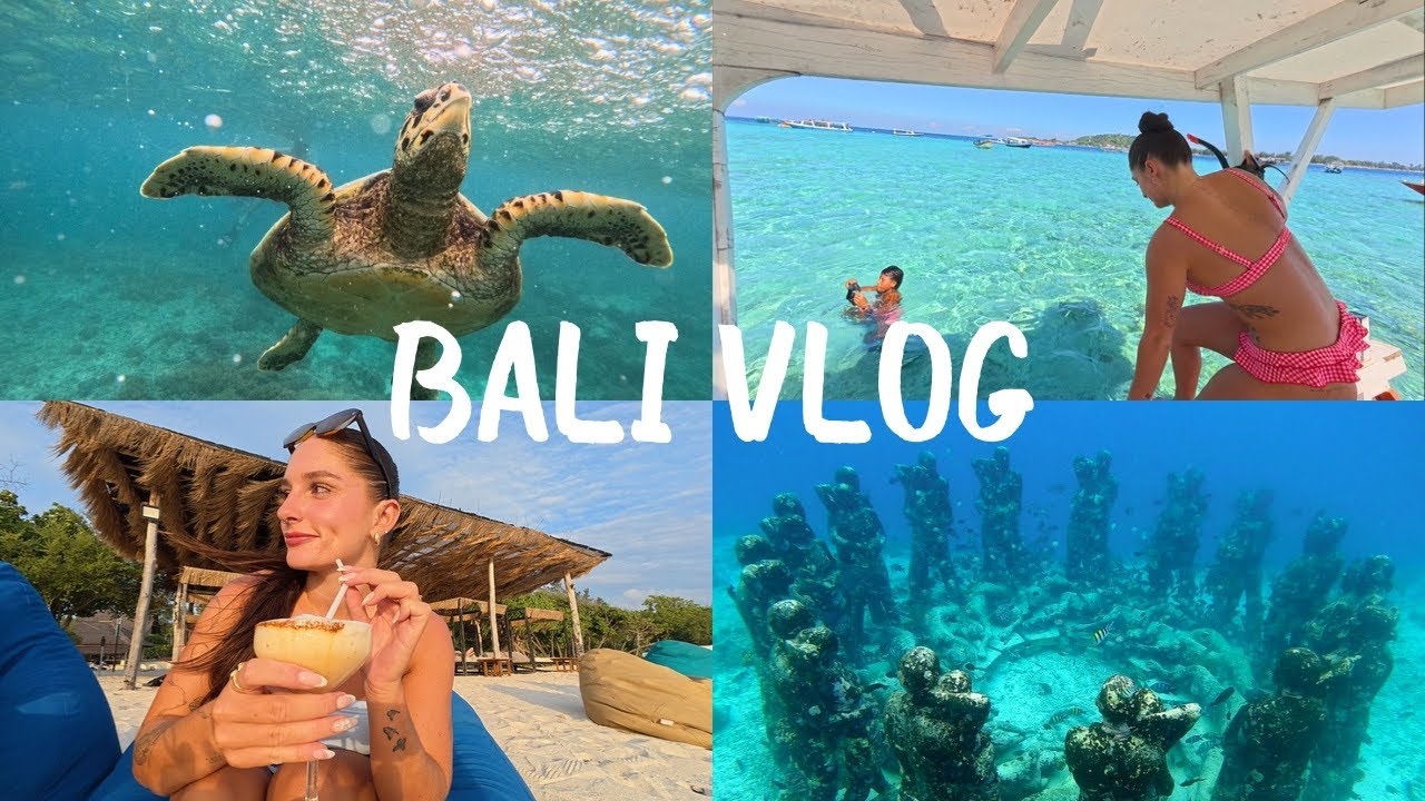 Gili Trawangan vlog! Snorkelling the Gili islands & exploring the island on bikes!