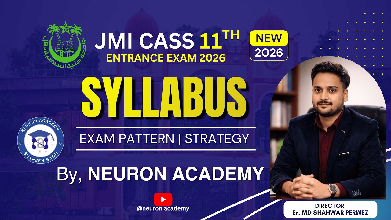 JMI Class 11 Entrance 2026 🔥 Complete Syllabus + Exam Pattern | Jamia Admission Guide