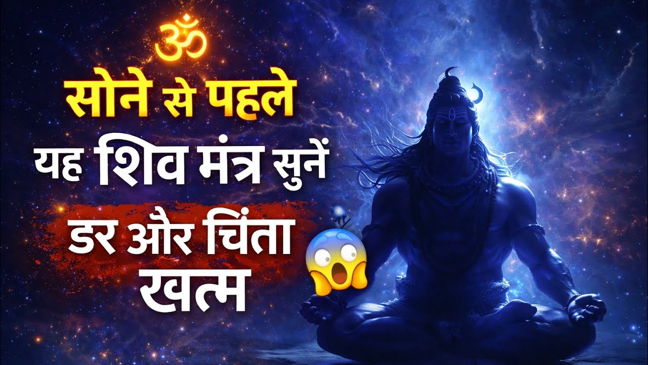 डर चिंता बेचैनी खत्म करने वाला शिव मंत्र | Night Shiv Mantra for Deep Sleep and Peace 🕉️ 