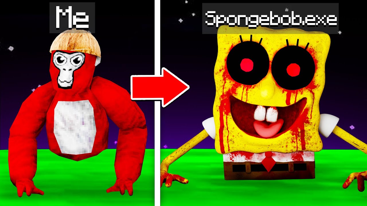 Becoming SPONGEBOB.EXE To Scare My Friends in Gorilla Tag