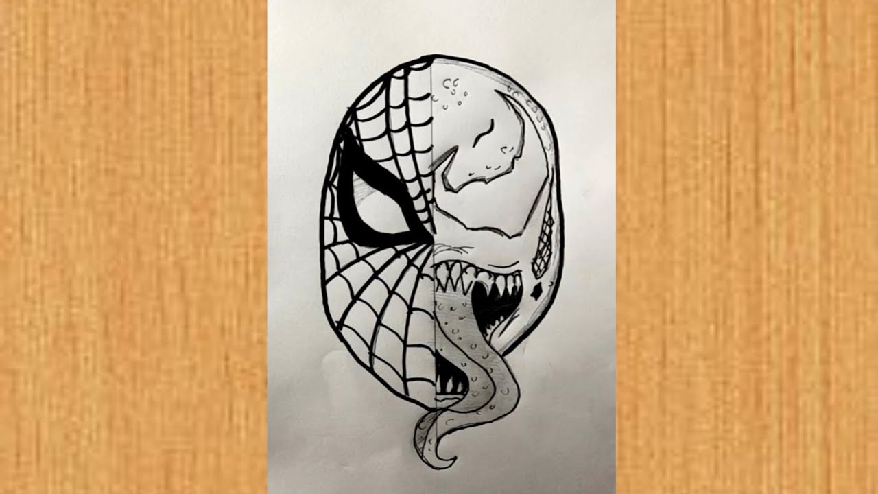 How to draw Spiderman VS Venom step by step || Easy Spiderman drawing || How to draw for beginners