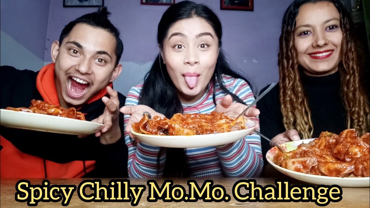 Spicy Chilly Mo.Mo. Challenge || Winner gets a gift ||