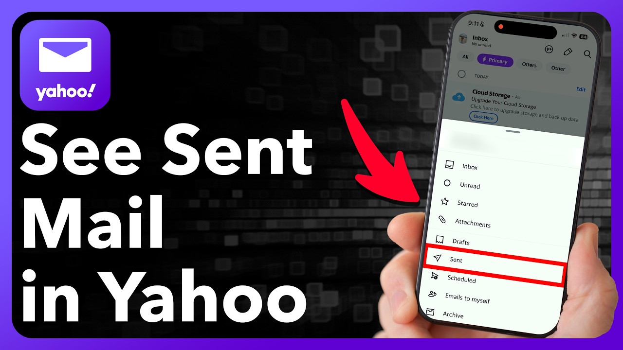 Как просмотреть отправленные письма в приложении Yahoo Mail