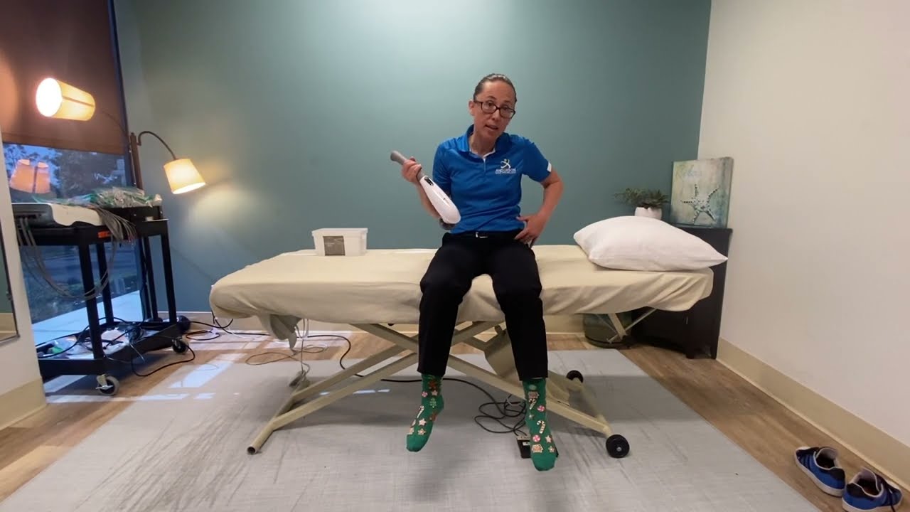How to use a hand Vibration massage tool to release back & leg stiffness
