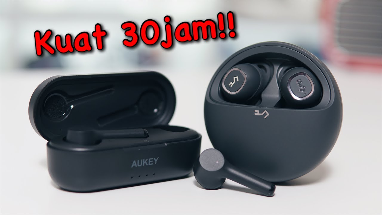 TWS dengan Baterai 30 JAM PLAYTIME! - Review AUKEY EP-K01 & EP-T10