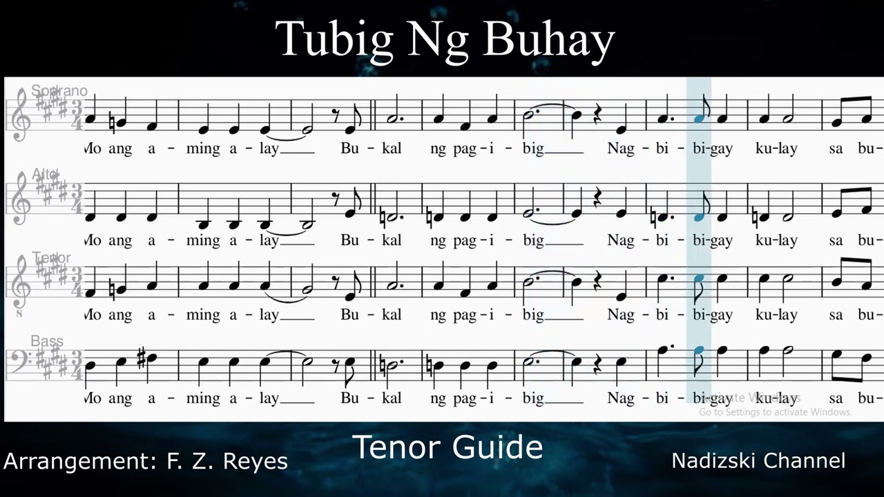 TUBIG NG BUHAY_Tenor Guide