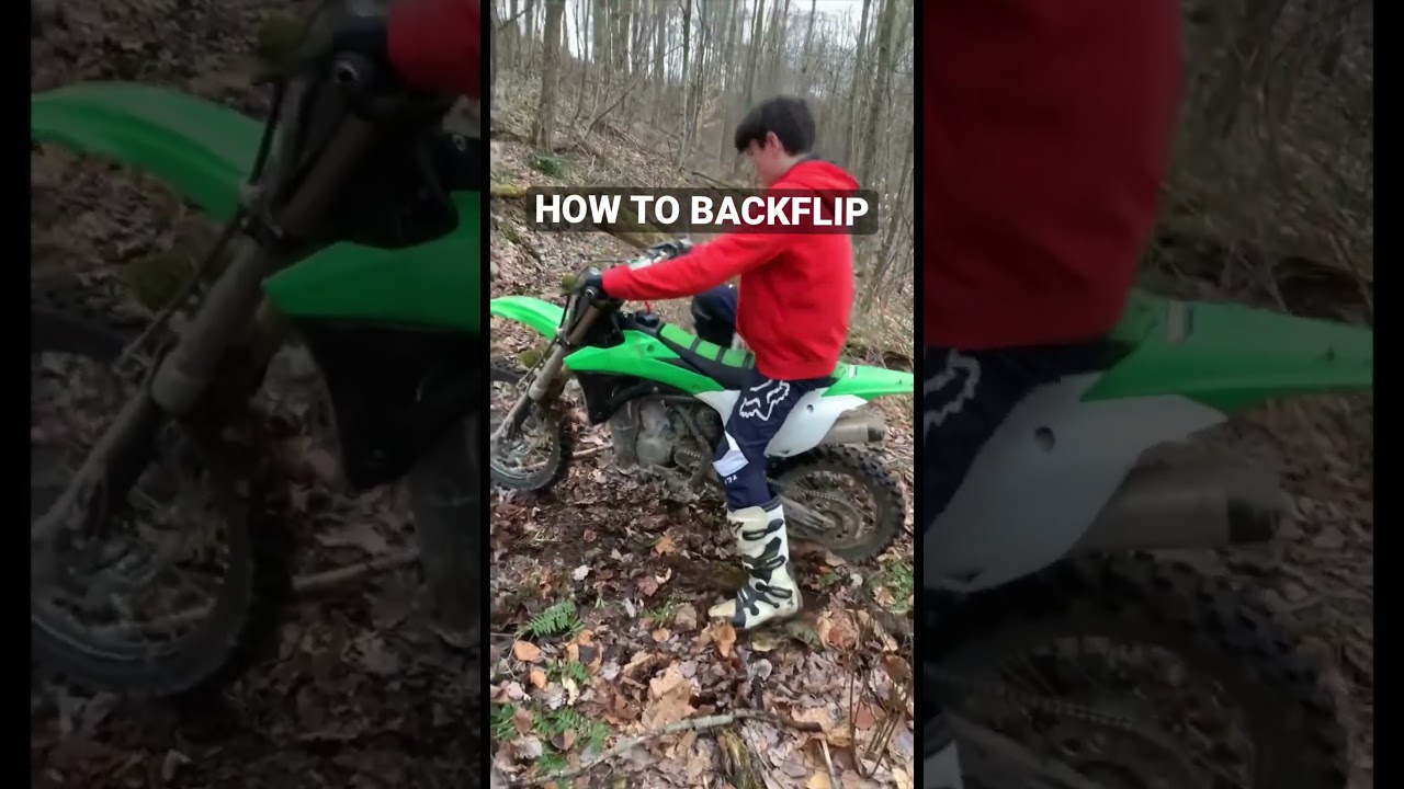 Backflipping 101: #dirtbikes #kawasaki #kx #kx85 #flip