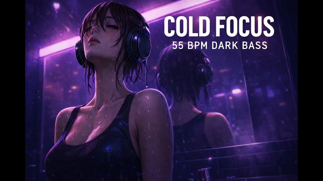 Dark Minimal Focus Music | Cold Industrial Bass (55 BPM) #focusmusic #deepwork #codingmusic