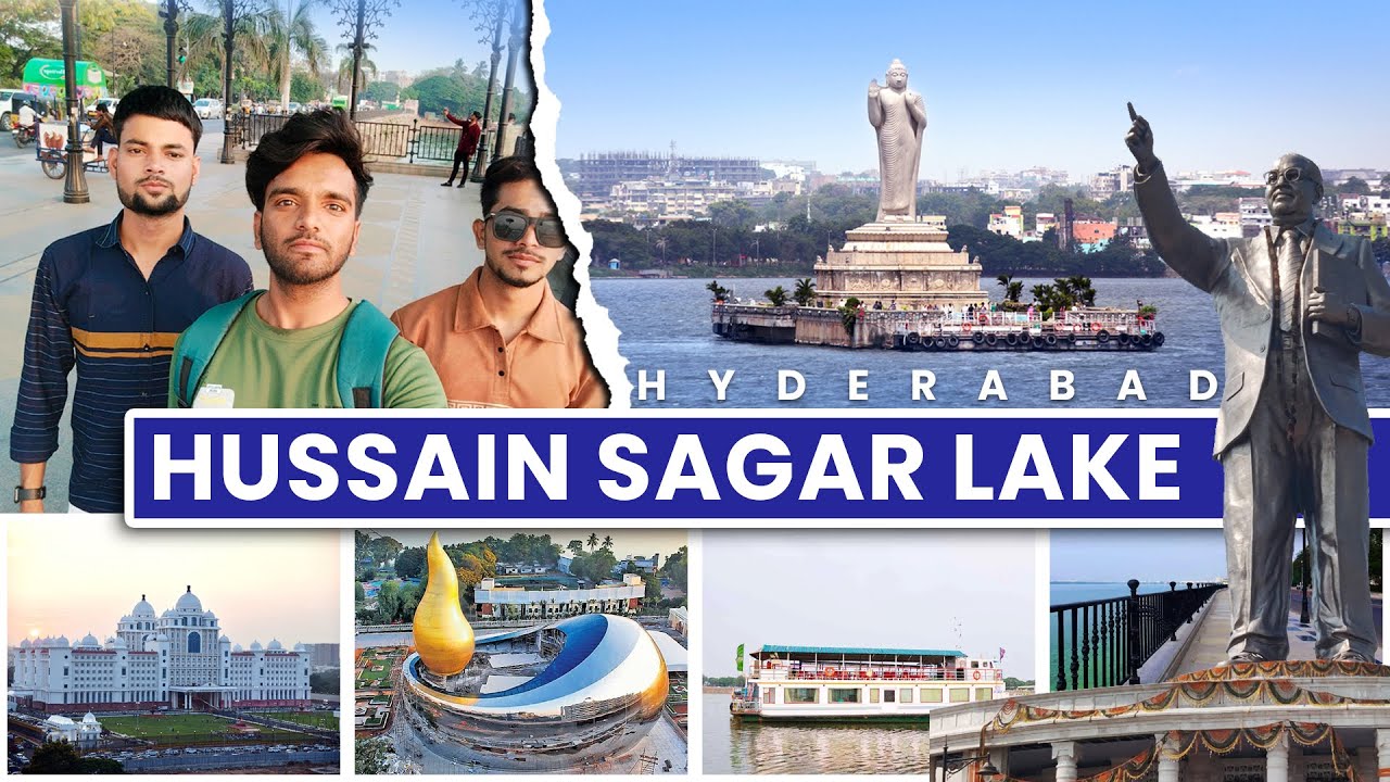 Hussain Sagar Lake, Secretariat, Martyr's Memorial, Lumbini Park, Hyderabad TG, India | in Hindi |