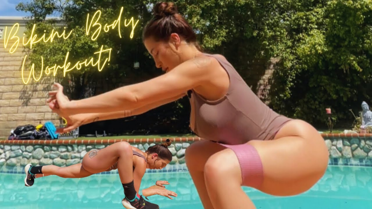 Day 21: Bikini Body Workout!!! Using Band + Dumbbells w/ Yoga Cooldown