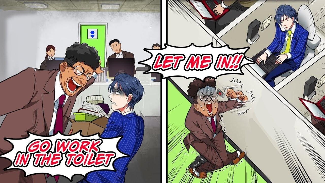 Our boss made us work in the bathroom stalls for efficiency