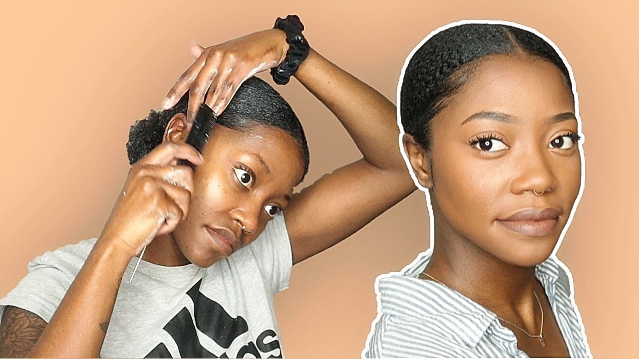 NO GEL!!! 😮🤭 SLEEK LOW BUN ON TYPE 4 NATURAL HAIR | Keke J. #kekej #naturalhair