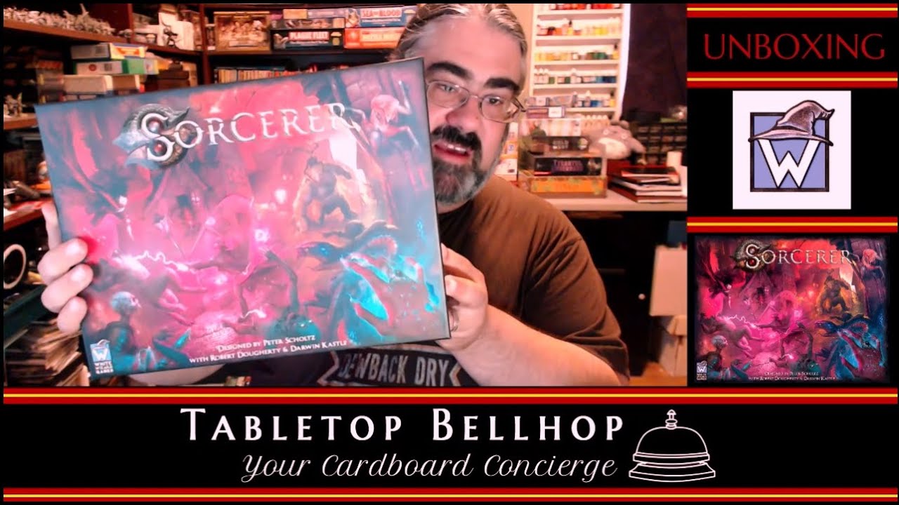 Unboxing: Sorcerer. A card driven dueling board game from White Wizard Games, makers of Star Realms.