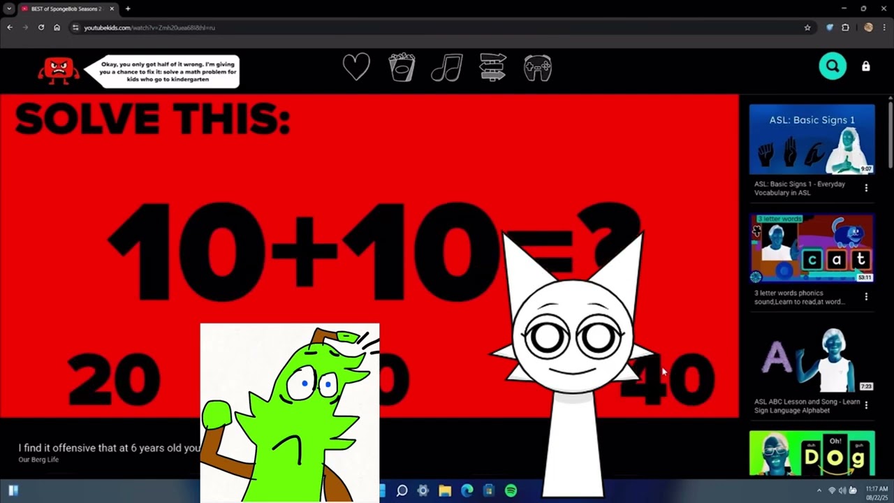 YouTube Kids Killscreen But Andres Furcorn and Wenda Sees it