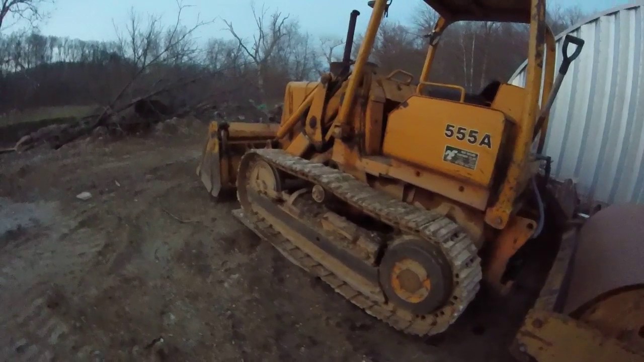 John Deere 555A track loader