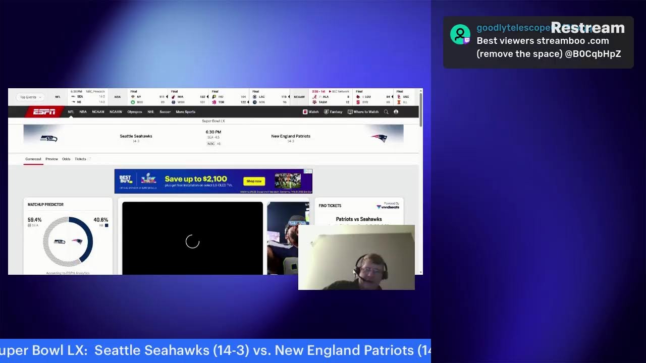 Super Bowl LX Seattle Seahawks vs. New England Patriots play by play, reactions and live chat