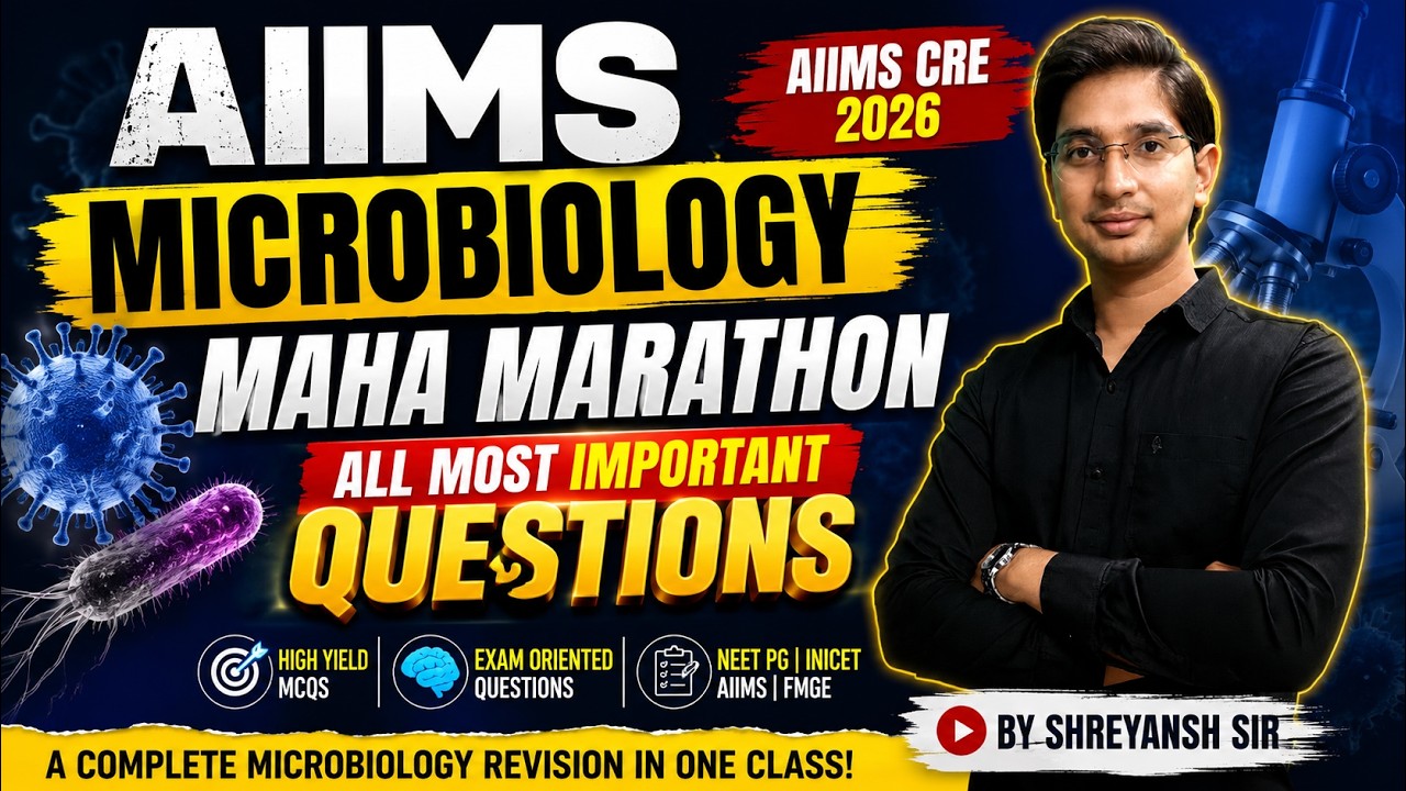 Marathon Class for AIIMS CRE 5 | Most Important Qus | #class21  #aiims#aiimscre2026  #livestream