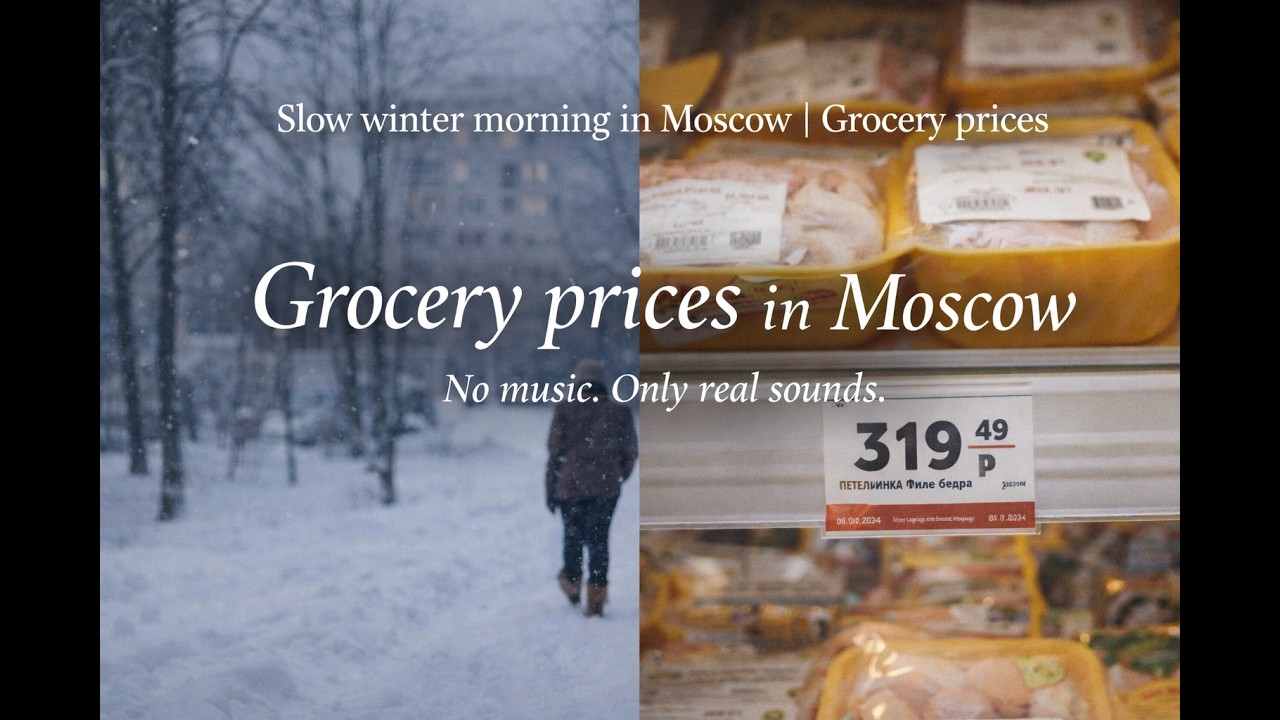 Grocery Prices in Moscow | Slow Winter Morning (No Music, Real Sounds)