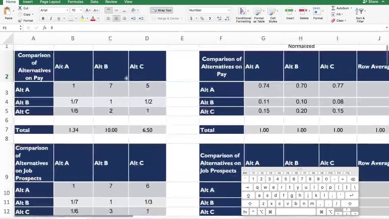 Analytical Heirarcy Process - Calculating Consistency