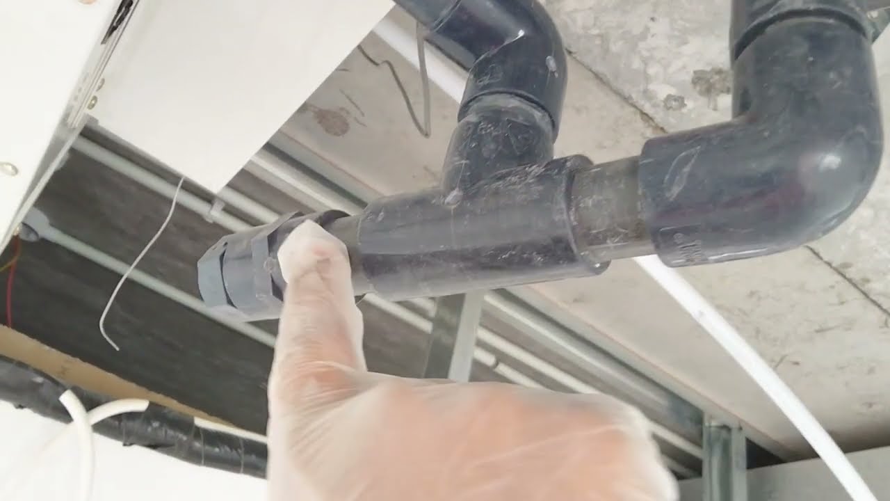 hvac drain || u trap drain pipe line condensate || hvac drain pipe connection || hvac drain piping