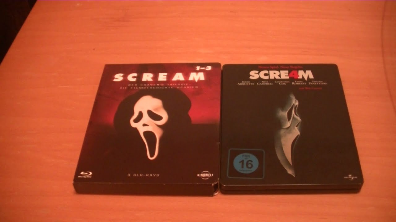 Unboxing der SCREAM TRILOGIE und des SCREAM 4 STEELBOOKS