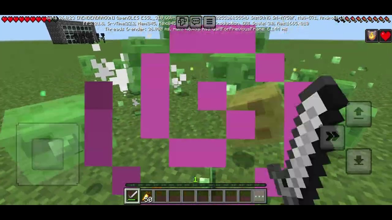 50 wither skeletons vs 1 player with no armour