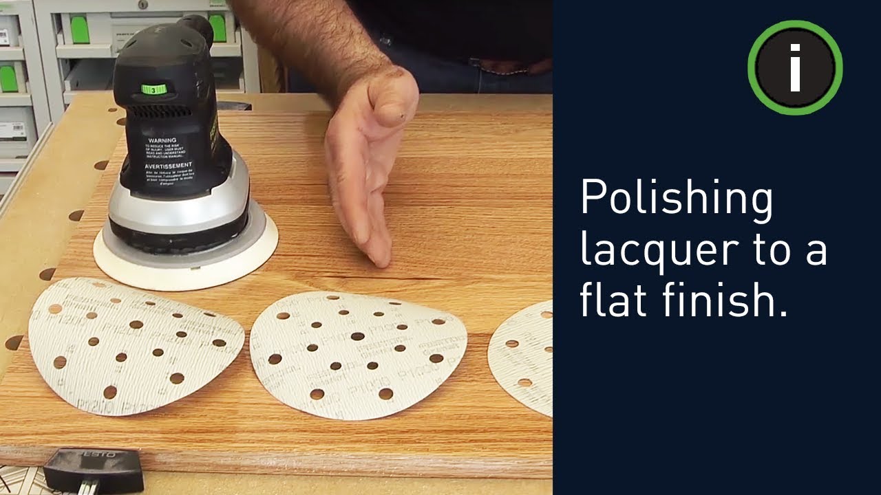 Polishing lacquer to a flat finish with the Festool system