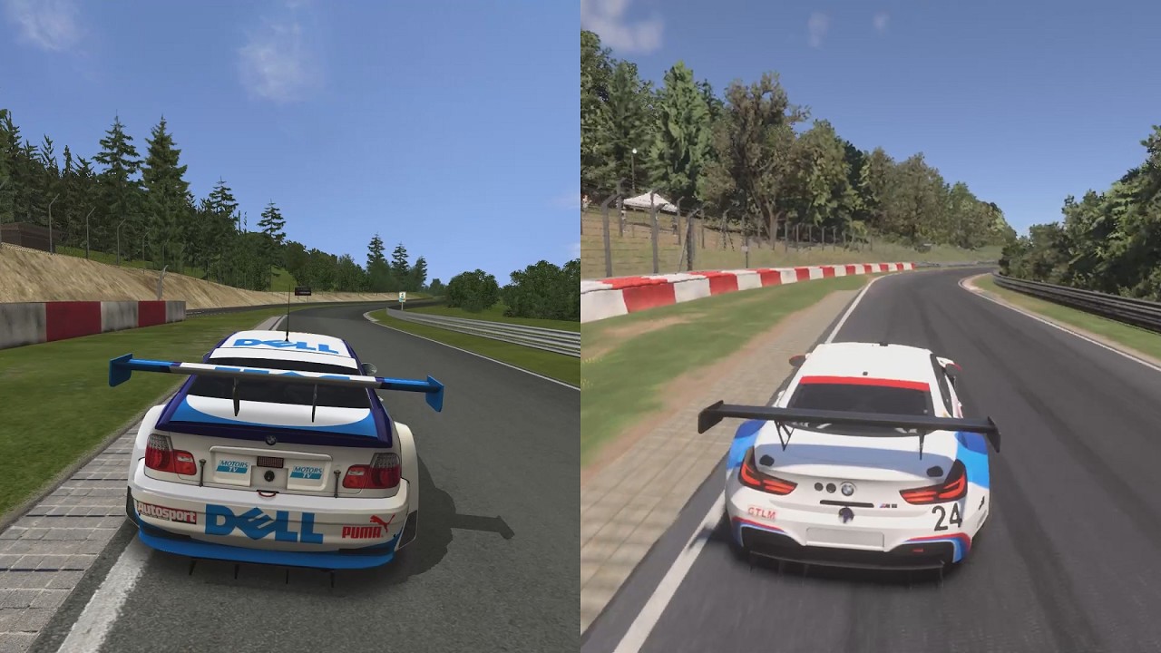 Flugplatz Section at Nordschleife in 25 different racing games (Forza, Gran Turismo and many more)