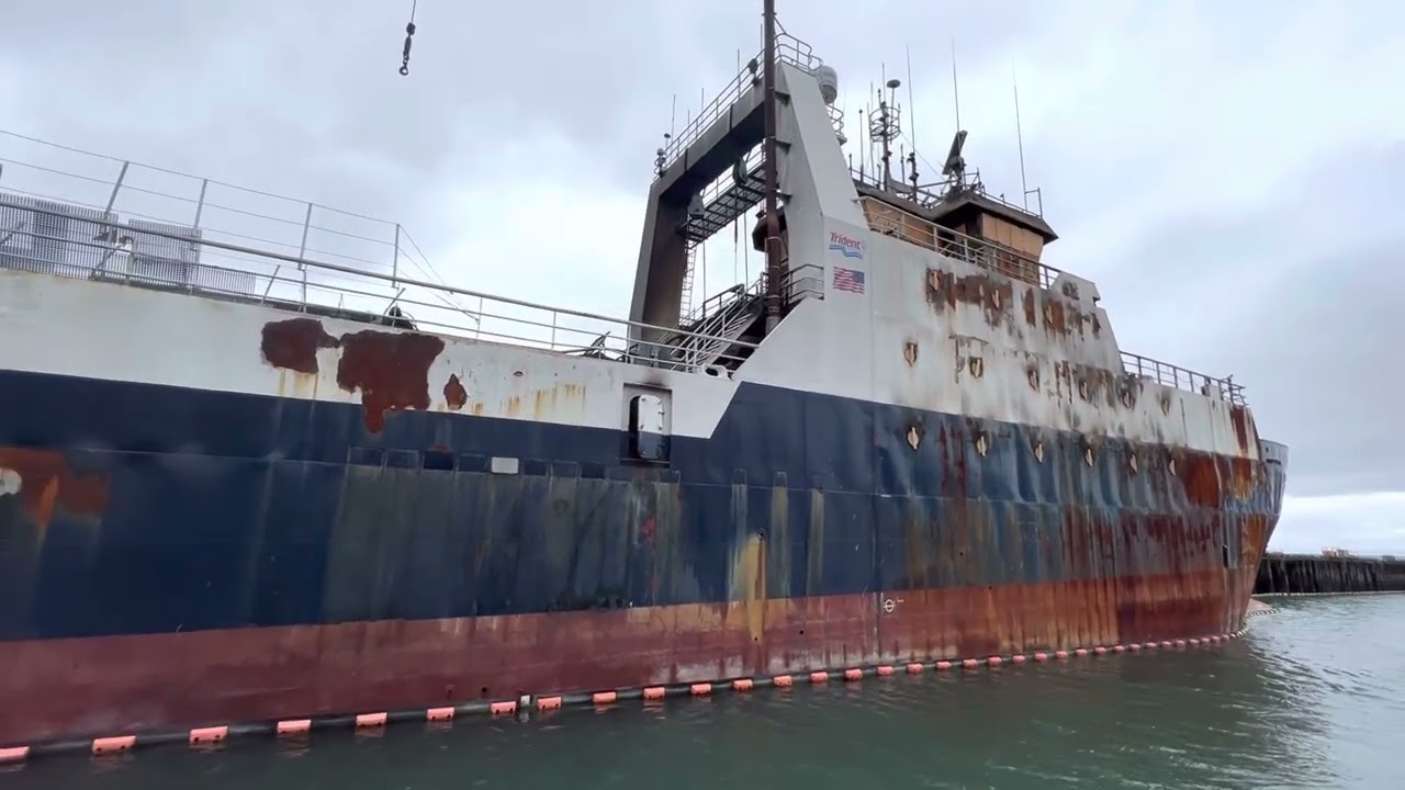 Trident Seafoods factory boat burnt down