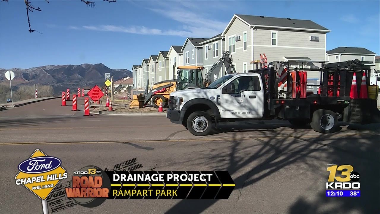Two-week drainage project could affect traffic flow in and out of Rampart Park in Colorado Springs
