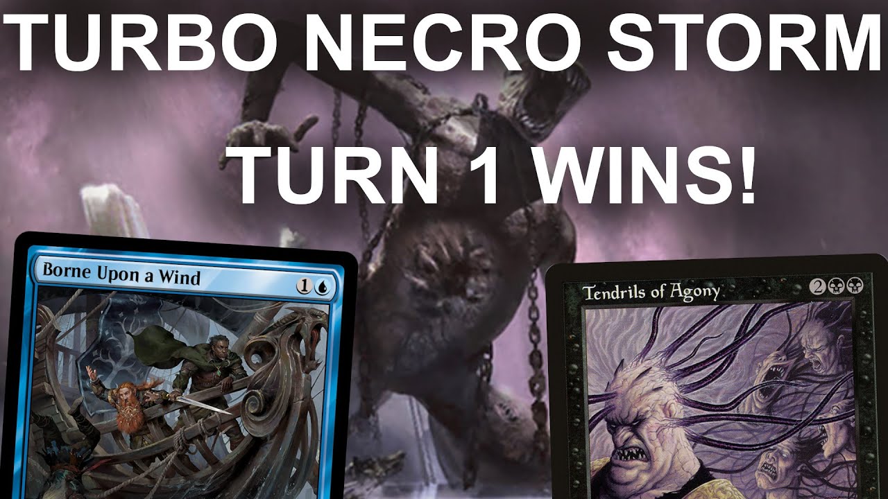 TURN 1 WIN OR BUST! Legacy Turbo Necrodominance Storm Combo. Protected Instant Speed wins! MTG MH3