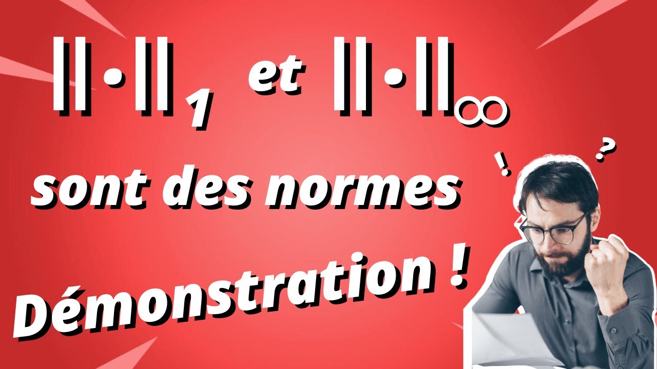 Montrer que la norme 1 et la norme infinie sont des normes