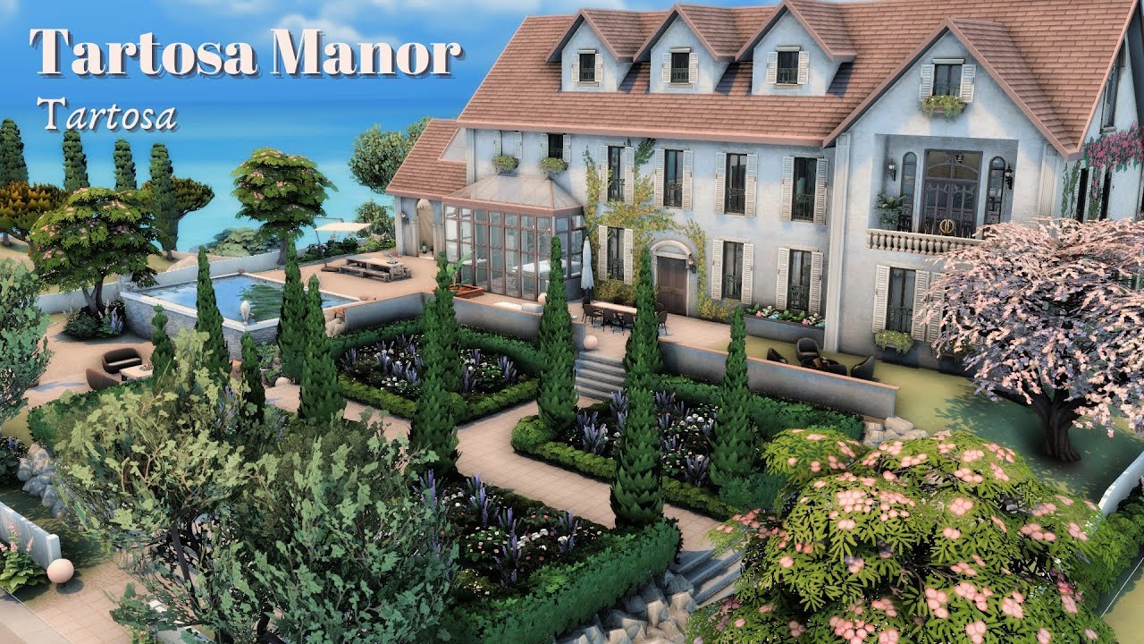 Tartosa Manor | Sims 4 | Stop Motion Build | No CC