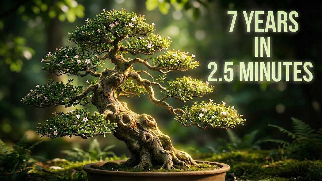 Snow Rose Bonsai | 7 Years in 2.5 Minutes