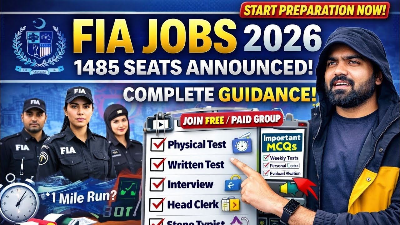 FIA 2026 Jobs Alert 🚨 1485 Vacancies | Full Syllabus + Preparation Strategy