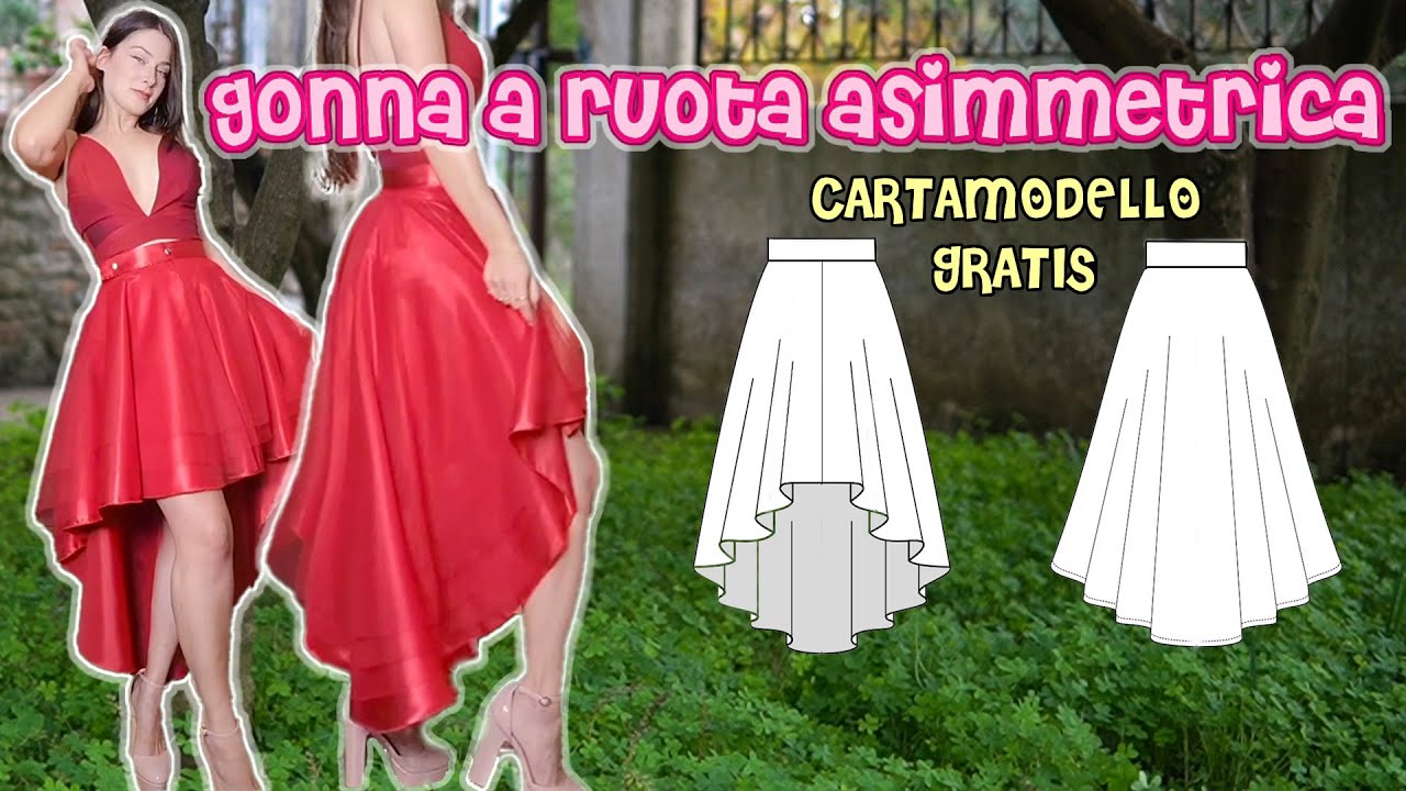 GONNA A RUOTA tutorial | come fare una gonna | realizzare il cartamodello e cucire con DevaNatura ❤️