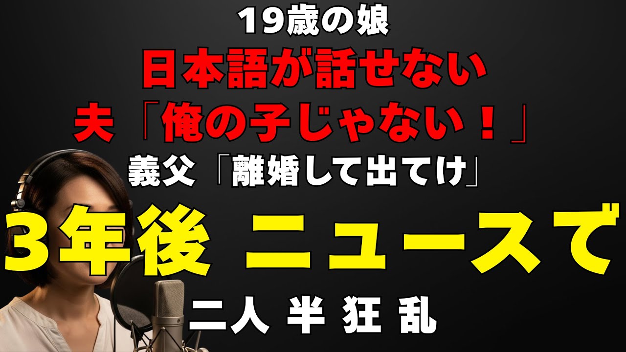 【スカッとする話】日本語が話せない娘を否定した東大卒の夫。3年後、ニュースで見た現実