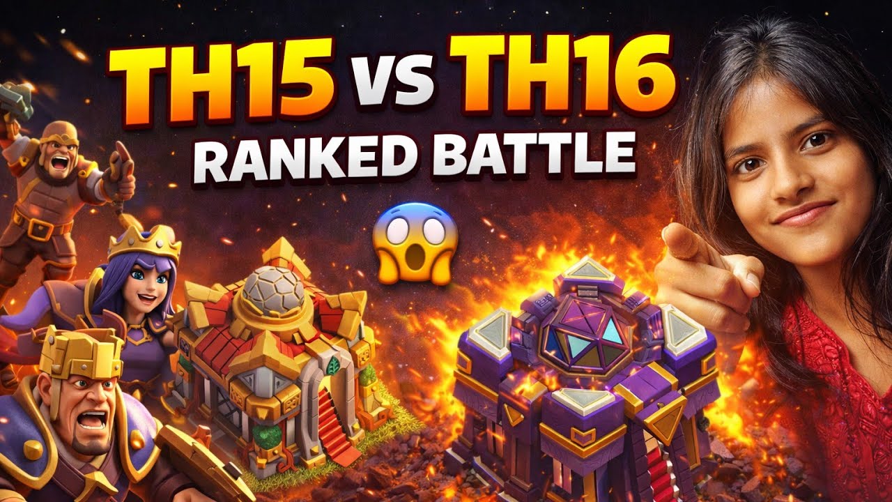 TH16 Base Destroyed by TH15 🔥 Ranked Battle Gameplay