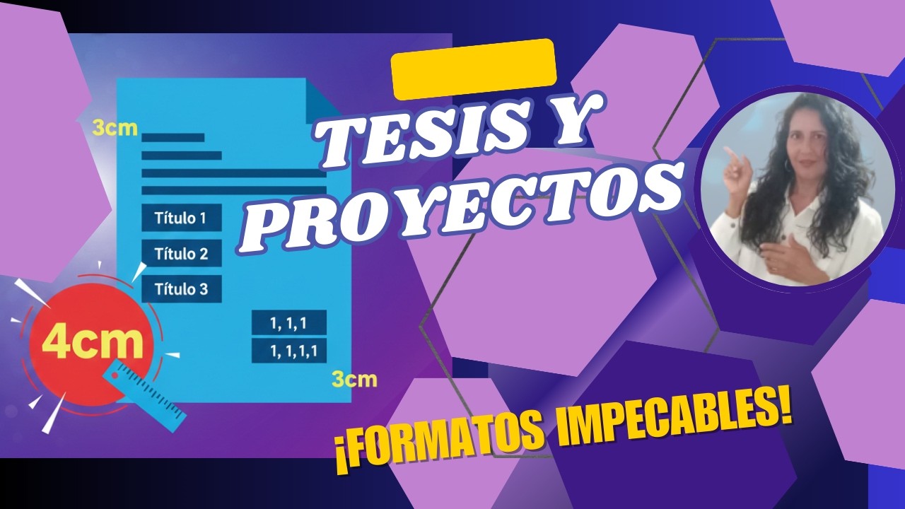 Proyectos tesis listas y márgenes como se hacen. Error común por lo que no te salen bien las listas