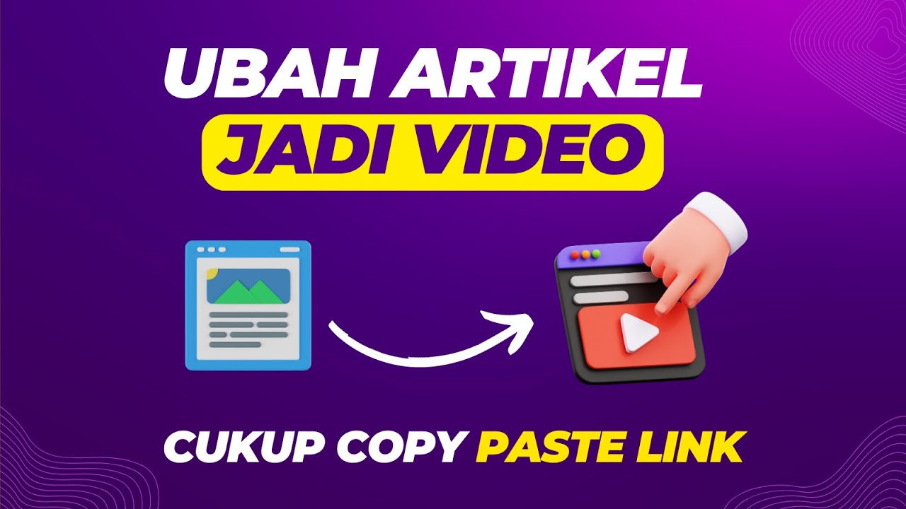 Cara Terbaru ! Copy Paste Link Artikel Jadi Video Otomatis Pake AI