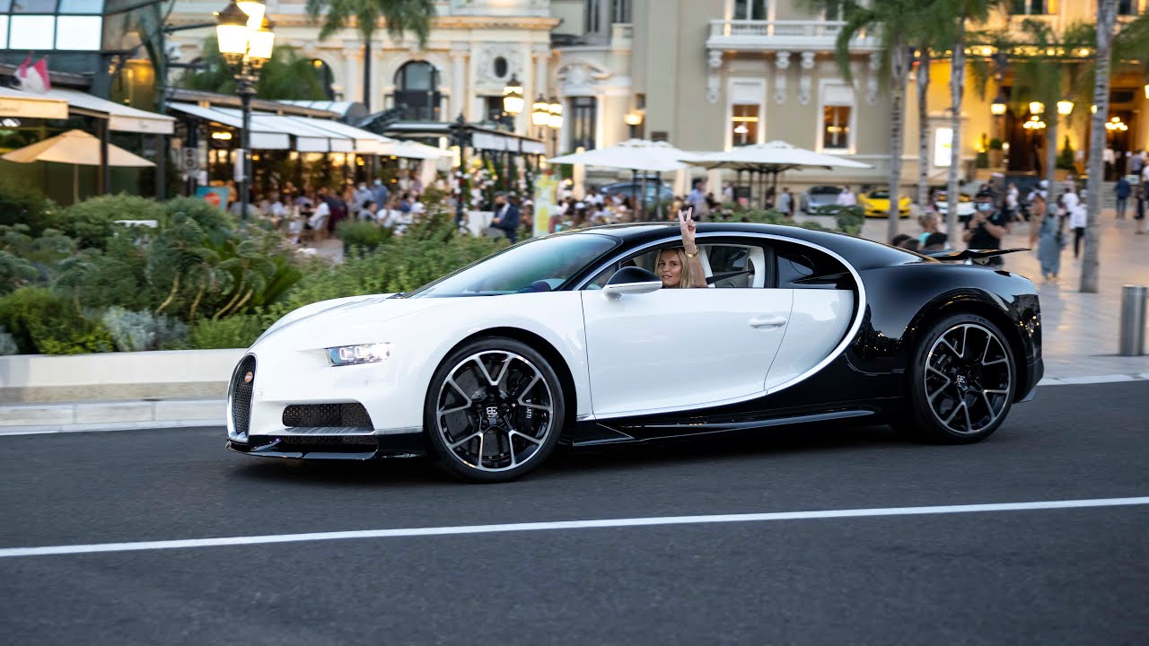 Bugatti Chiron Driving on the Road in Monaco !